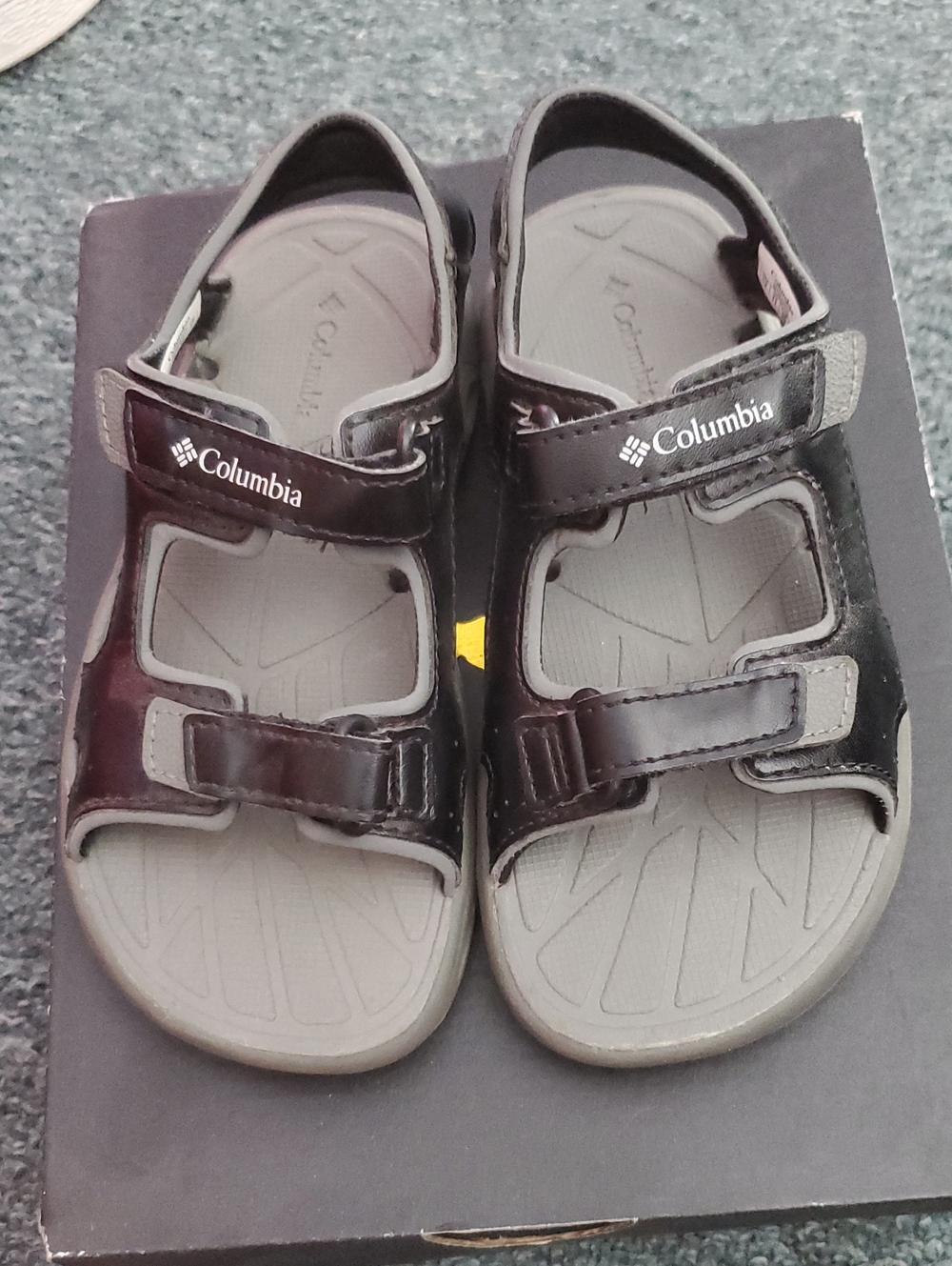 Columbia Kids Black and Gray Sport Sandals